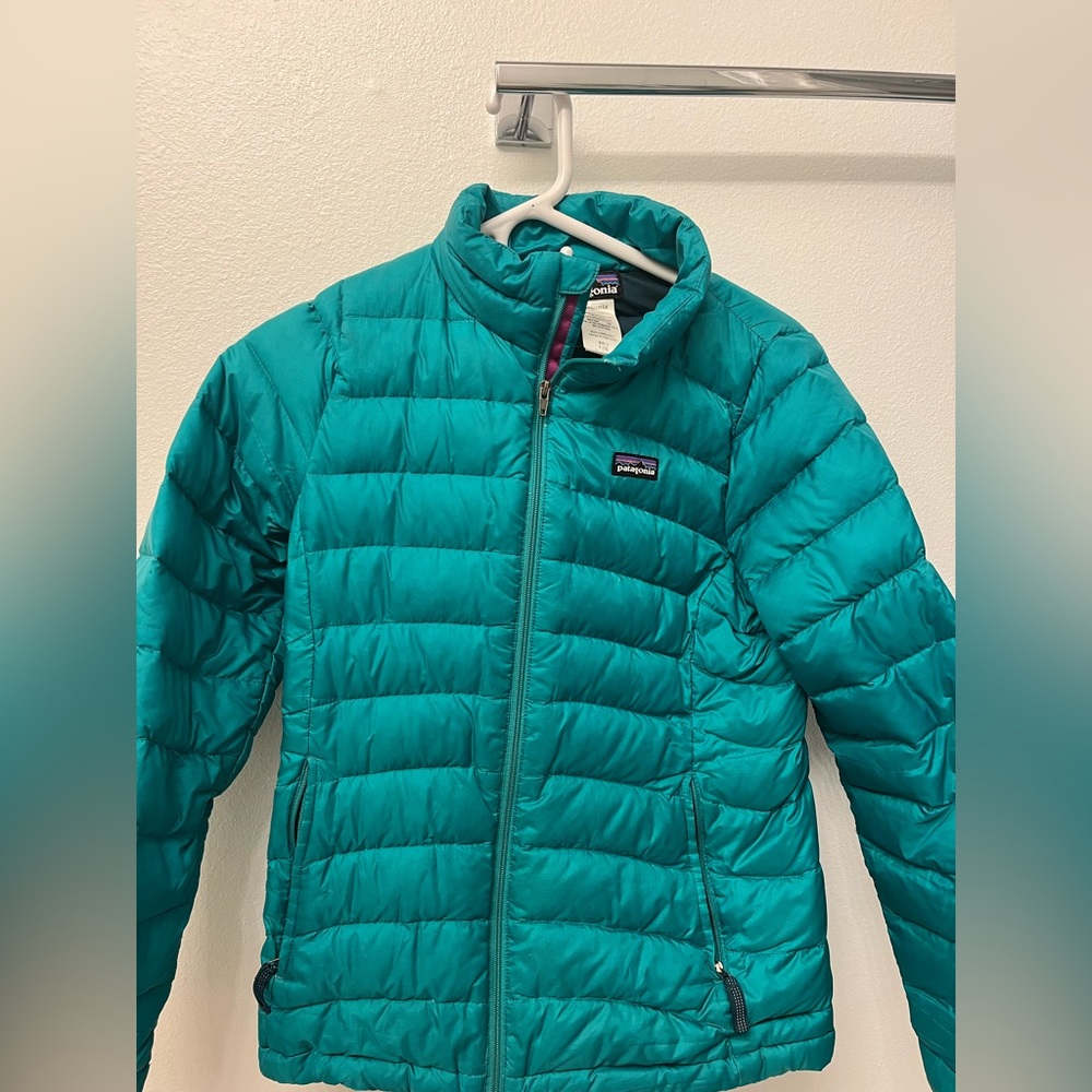 Patagonia teal puffer